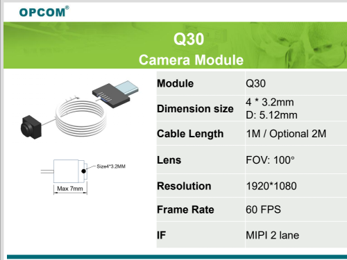 Q30 Camera Module For endoscope