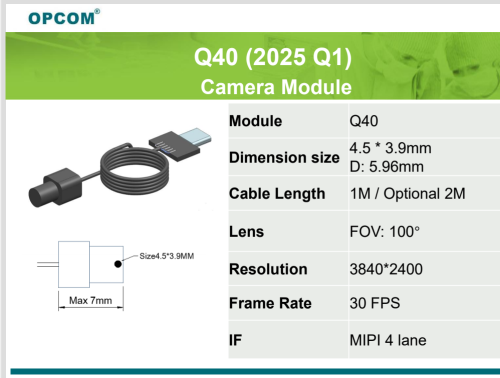 Q40 Camera Module For endoscope