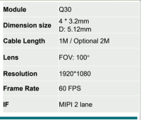 Q30 Camera Module For endoscope