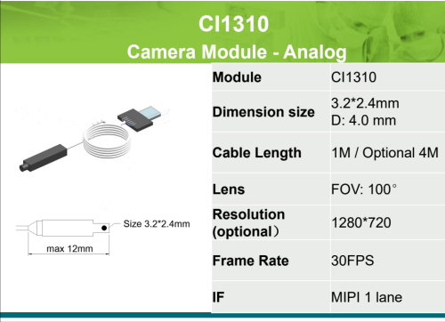 CI1310 HD Camera Module For endoscope