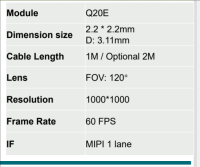 Q20E Camera Module For endoscope